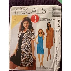 McCalls Sewing pattern3258 dress jacket  sz 14 16 18